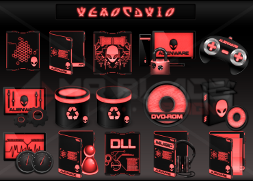 Alienware Eclipse Red IconPack 7TSP