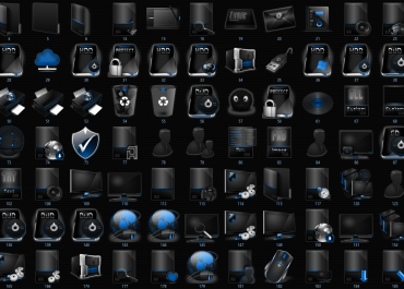 DarkBlue Full System IconPack 7TSP